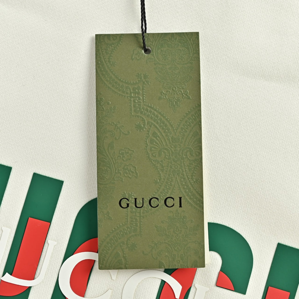Gucci Retro Lettering Crewneck Sweatshirt | Ivory