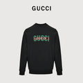 Gucci Retro Lettering Crewneck Sweatshirt | Black