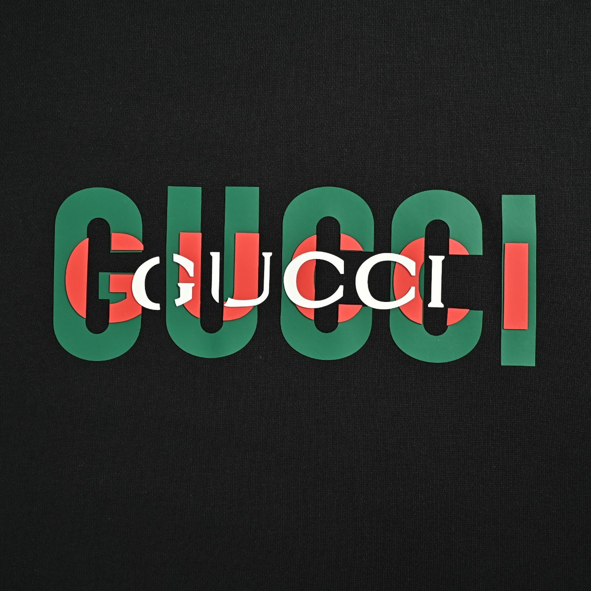 Gucci Retro Lettering Crewneck Sweatshirt | Black
