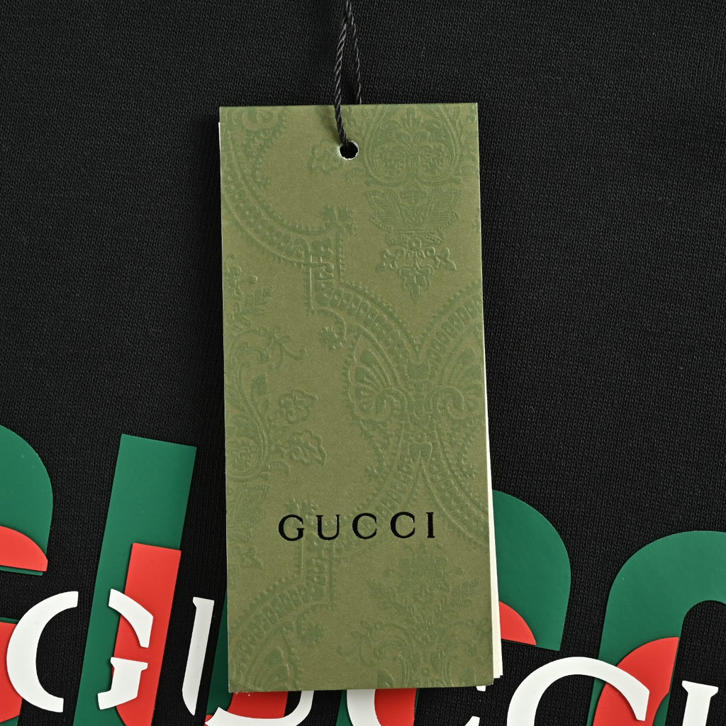 Gucci Retro Lettering Crewneck Sweatshirt | Black