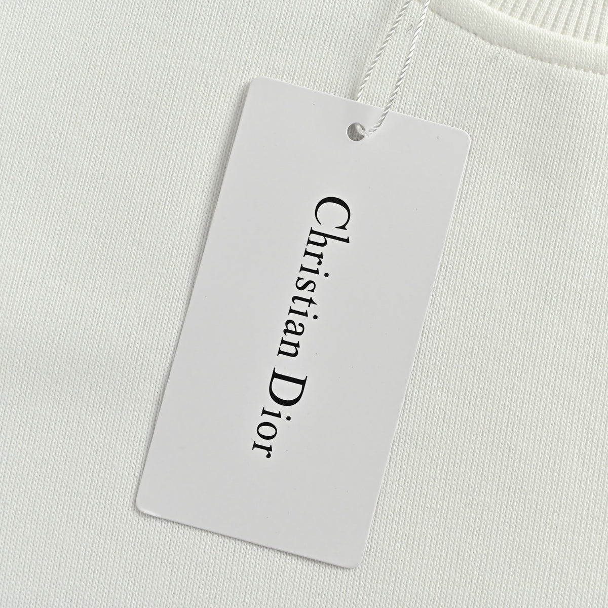 Dior Monogram Stripe Faux-Pocket Crewneck Sweatshirt | Ivory