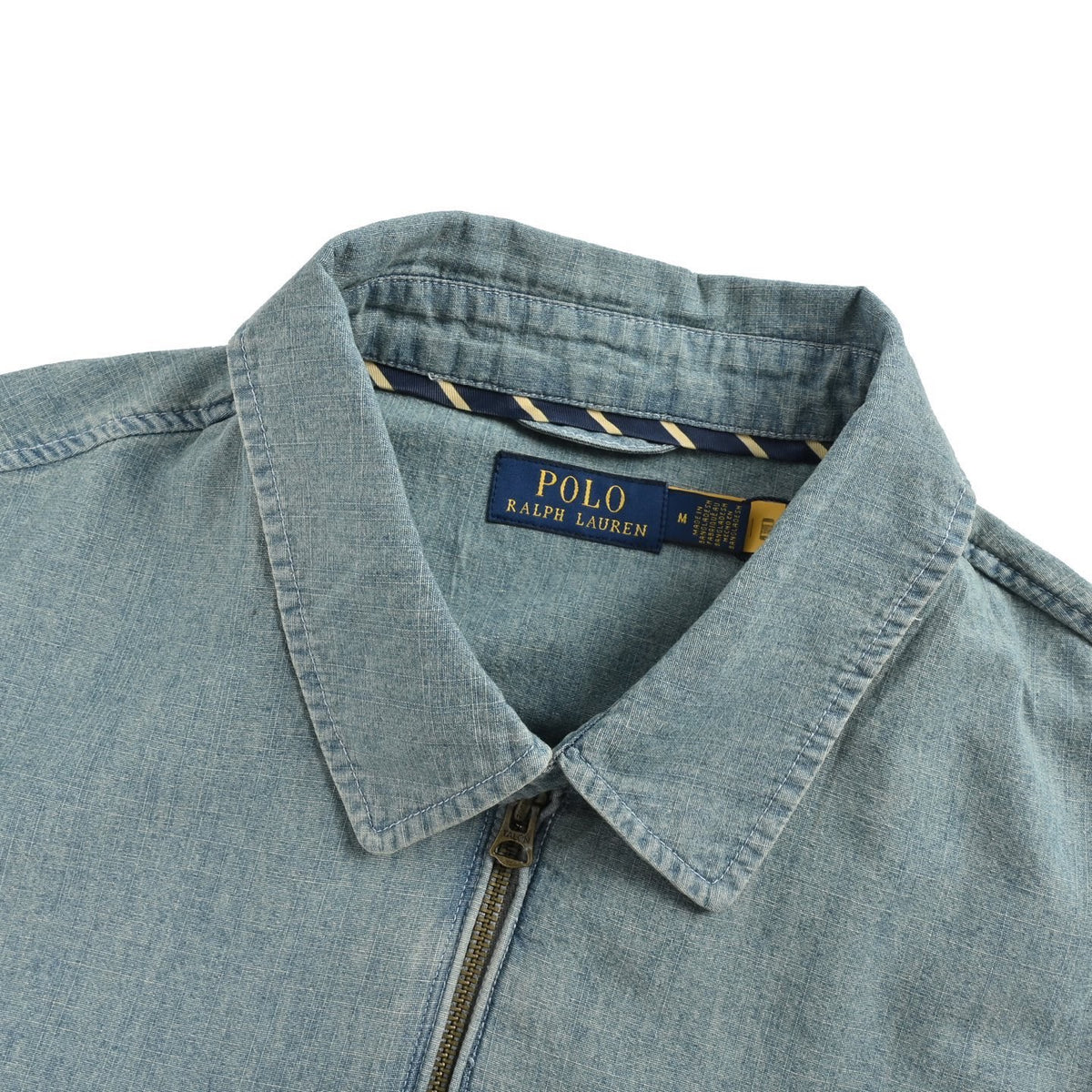 Ralph Lauren Multicolor Logo Embroidered Denim Jacket | Blue-Grey