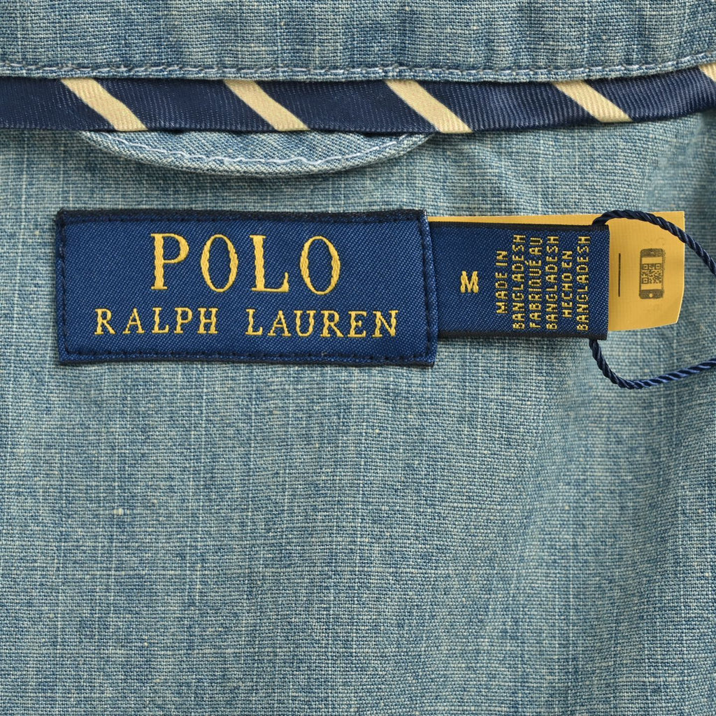 Ralph Lauren Multicolor Logo Embroidered Denim Jacket | Blue-Grey