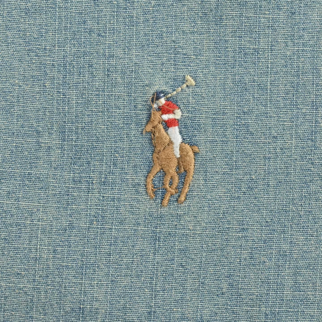 Ralph Lauren Multicolor Logo Embroidered Denim Jacket | Blue-Grey