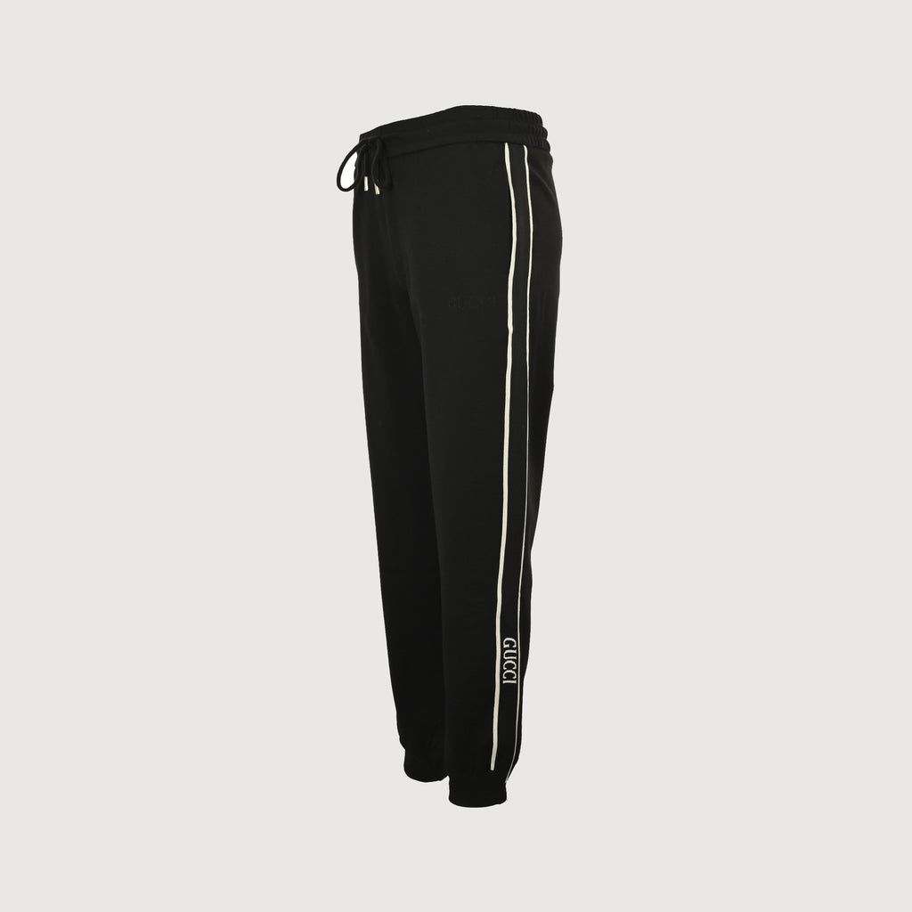 Gucci Unisex Side-Stripe Drawstring Jogger Pants | Black