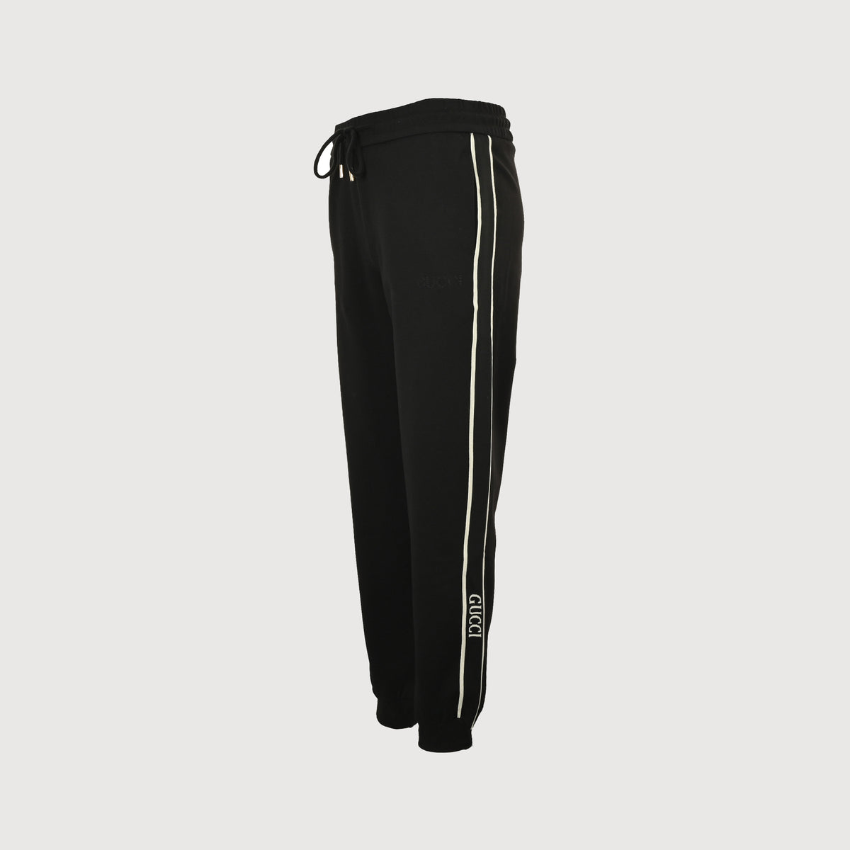 Gucci Unisex Side-Stripe Drawstring Jogger Pants | Black