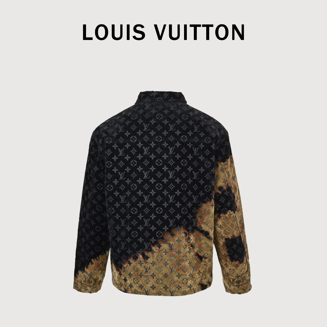 Louis Vuitton Campfire Flocked Monogram Padded Denim Jacket