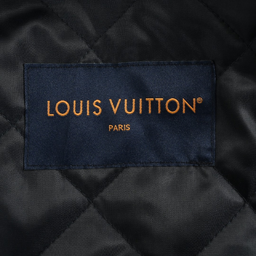 Louis Vuitton Campfire Flocked Monogram Padded Denim Jacket