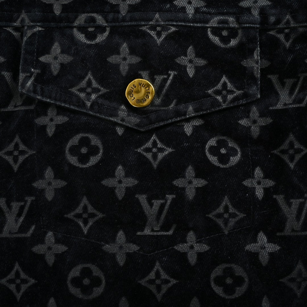 Louis Vuitton Campfire Flocked Monogram Padded Denim Jacket