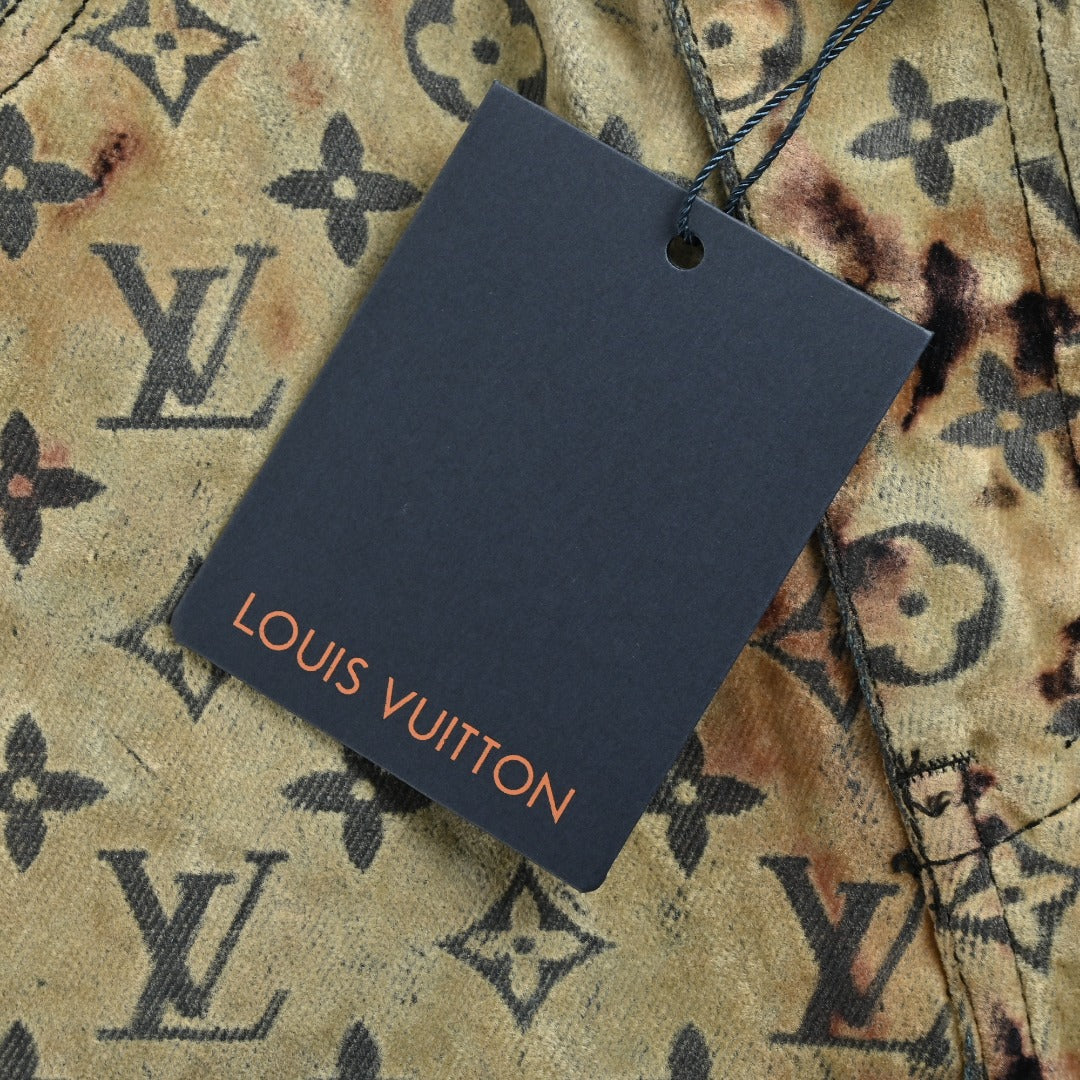 Louis Vuitton Campfire Flocked Monogram Denim Pants