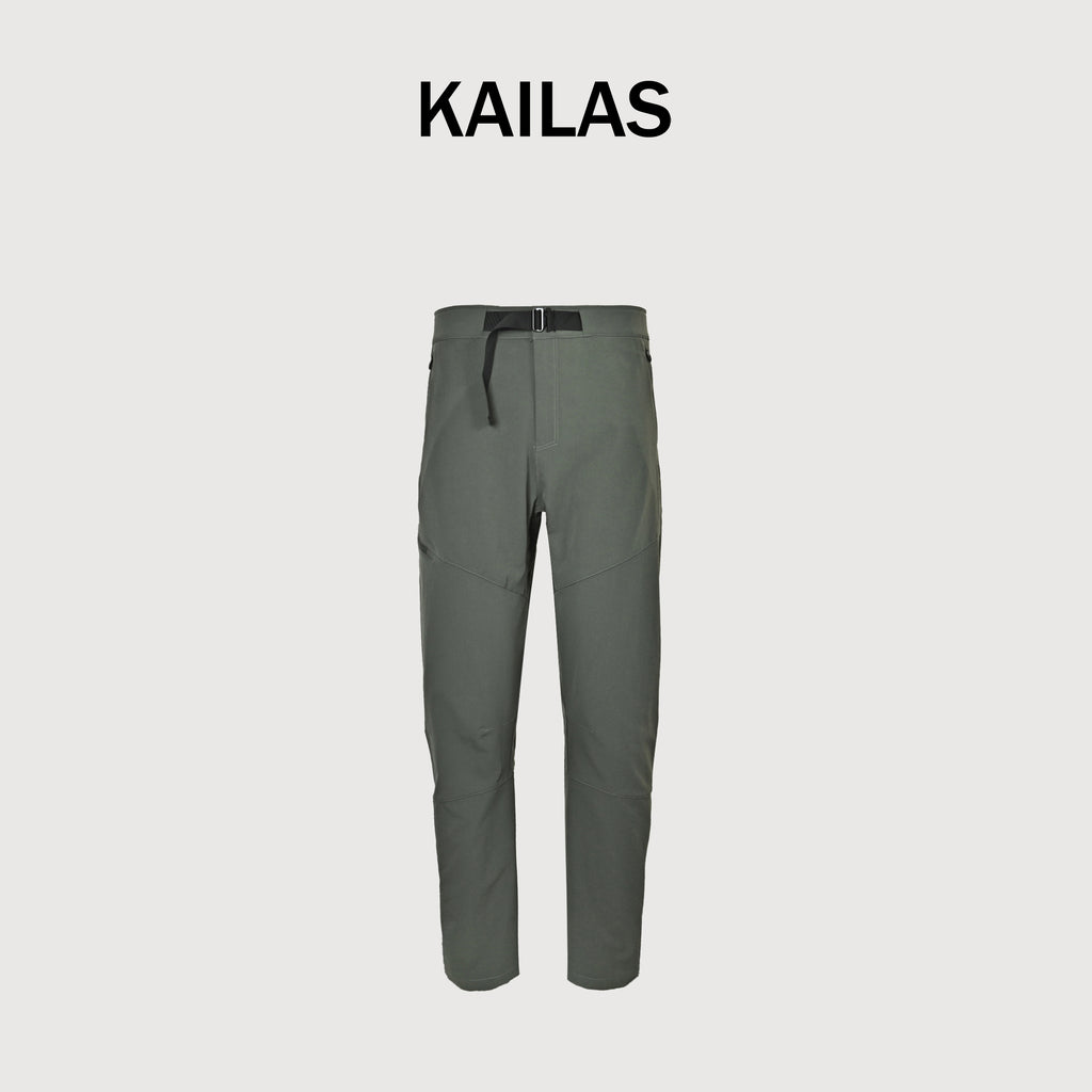 KAILAS Olive Green Belted High-Stretch Quick-Dry Pants