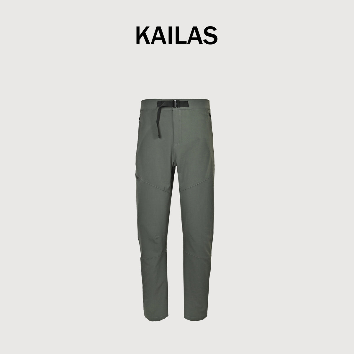 KAILAS Olive Green Belted High-Stretch Quick-Dry Pants