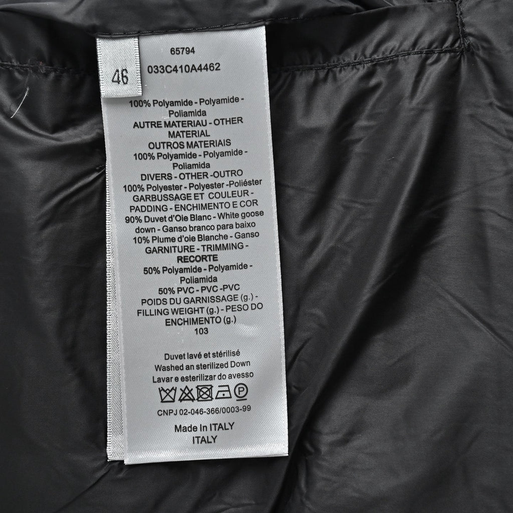Dior Monogram Knit-Panel Stand-Collar Down Jacket