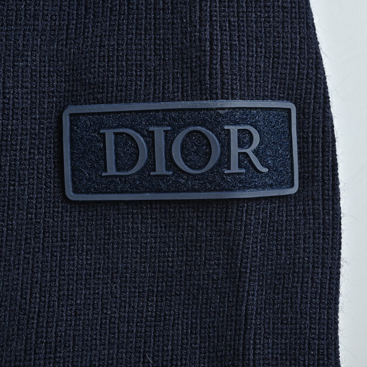 Dior Monogram Knit-Panel Stand-Collar Down Jacket