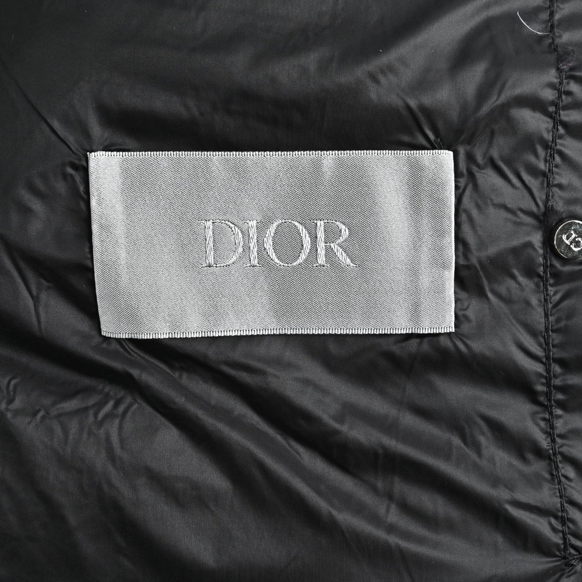 Dior Monogram Knit-Panel Stand-Collar Down Jacket