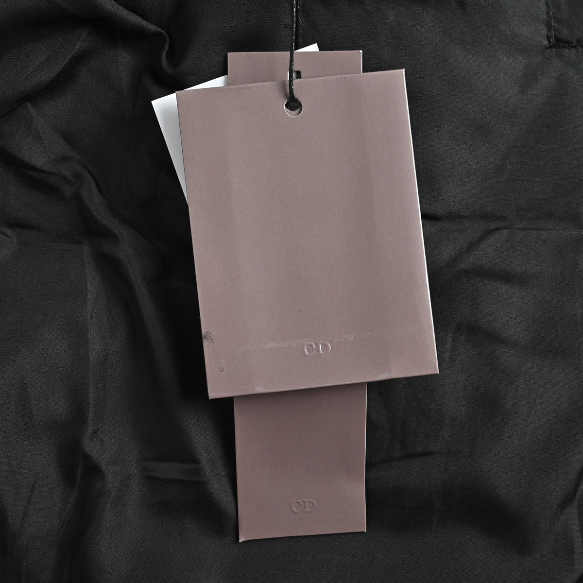 Dior Black Monogram Knit-Panel Stand-Collar Down Jacket