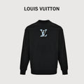 Louis Vuitton Black Denim Appliqué Embroidered Crewneck Sweatshirt
