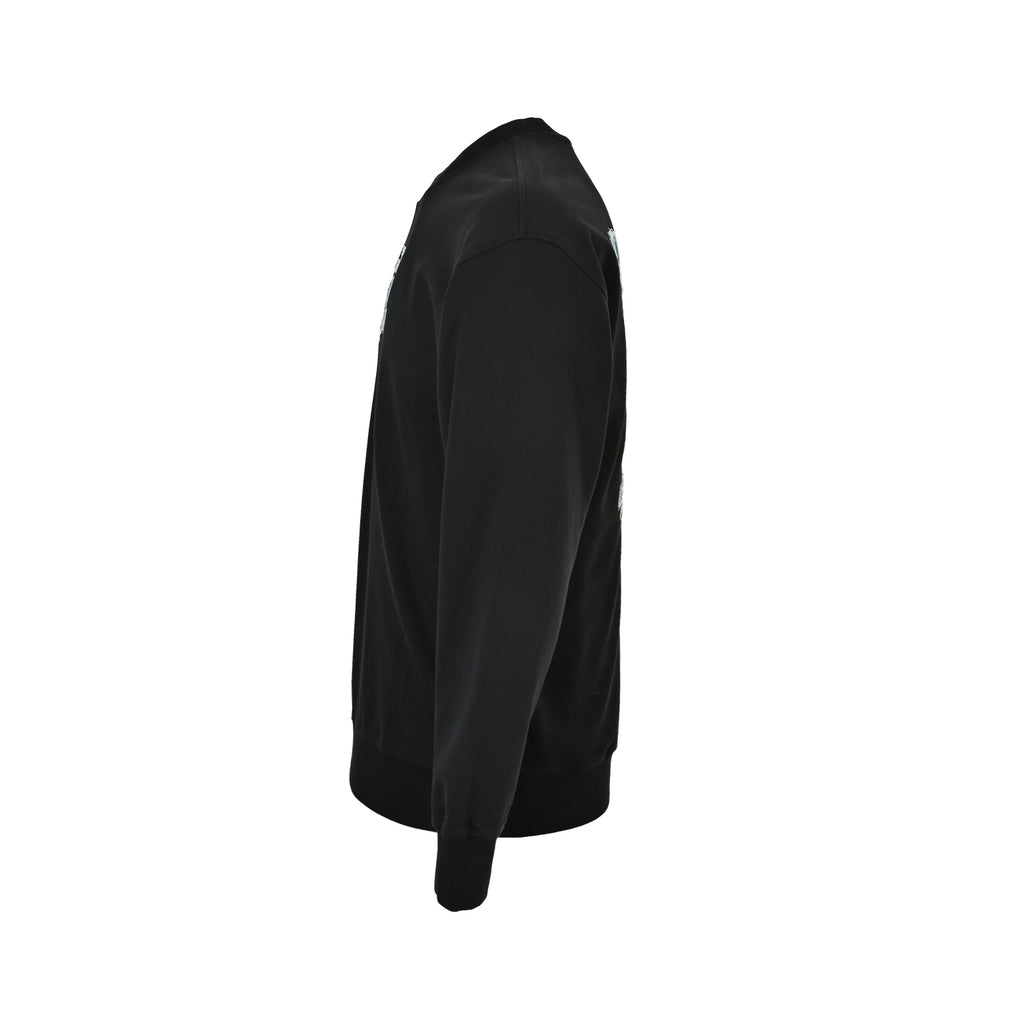 Louis Vuitton Black Denim Appliqué Embroidered Crewneck Sweatshirt