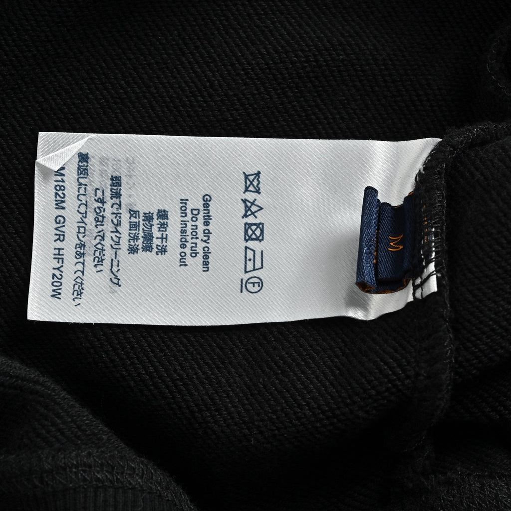 Louis Vuitton Black Denim Appliqué Embroidered Crewneck Sweatshirt