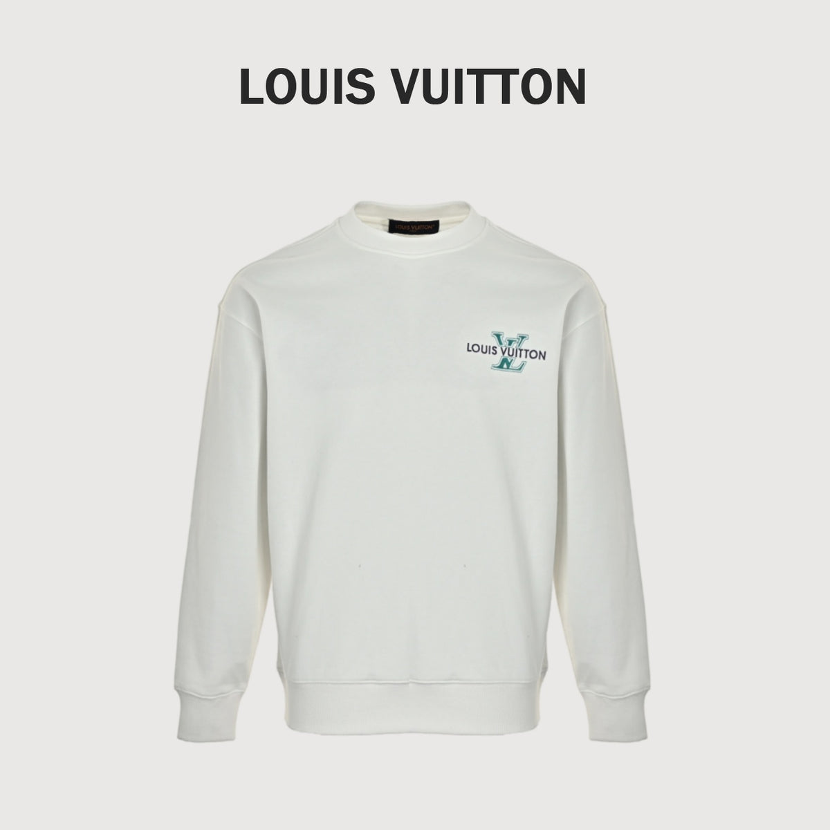 Louis Vuitton Black Monogram Embroidered Crewneck Sweatshirt