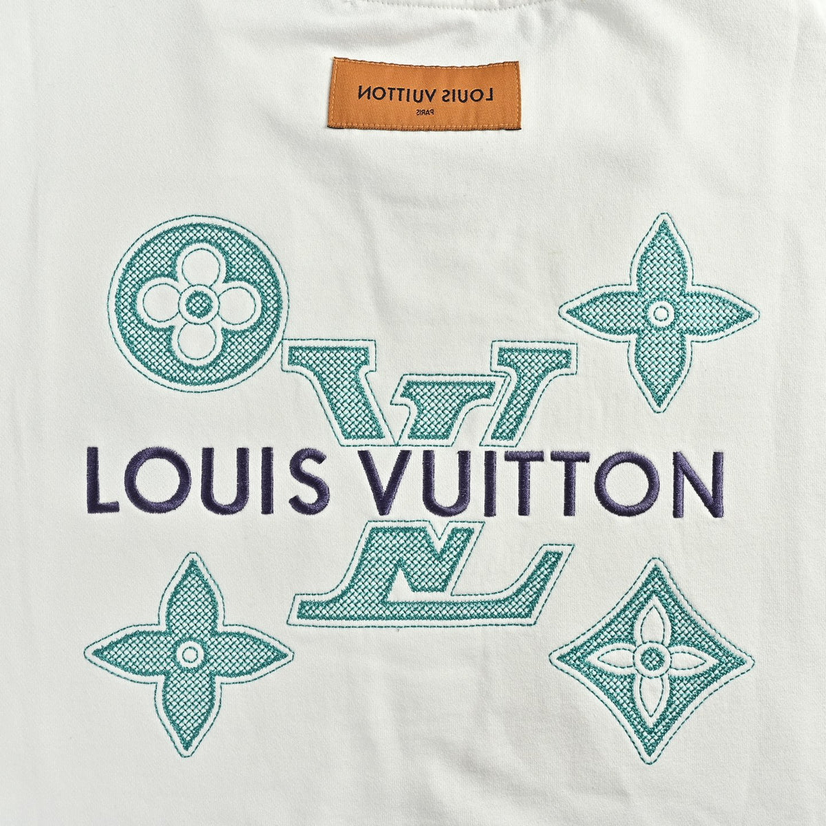 Louis Vuitton Black Monogram Embroidered Crewneck Sweatshirt