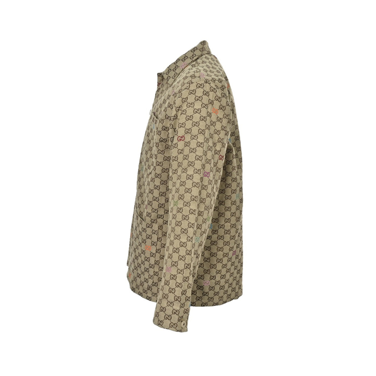 Gucci GG Multicolor Embroidered Jacquard Canvas Zip-Up Jacket