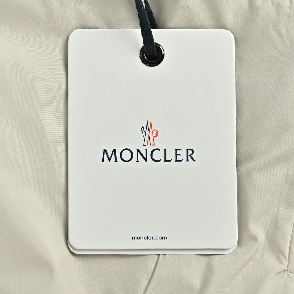 Moncler Off-White Lightweight Hooded Zip-Up Jacket