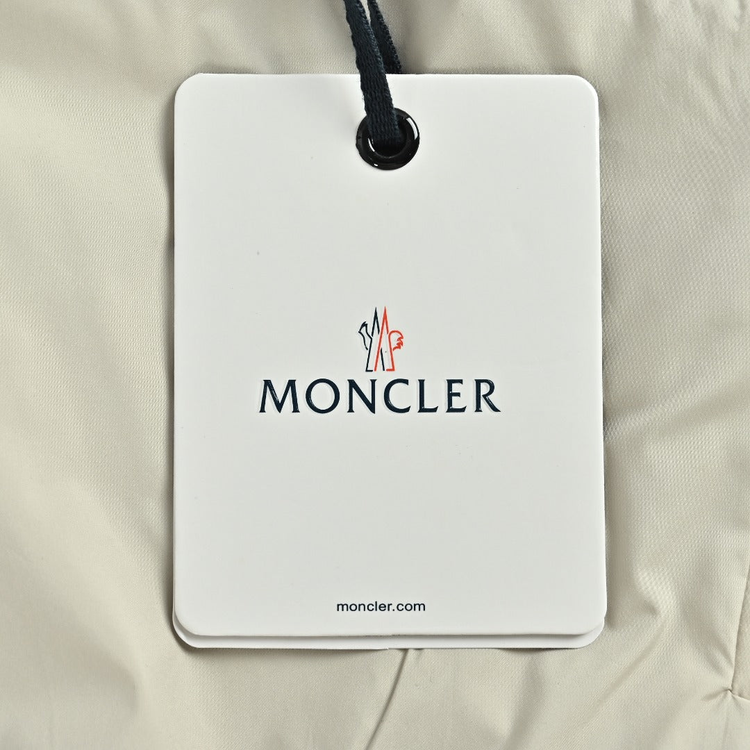 Moncler Off-White Lightweight Hooded Zip-Up Jacket