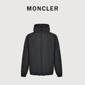 Moncler Black Lightweight Hooded Zip-Up Jacket
