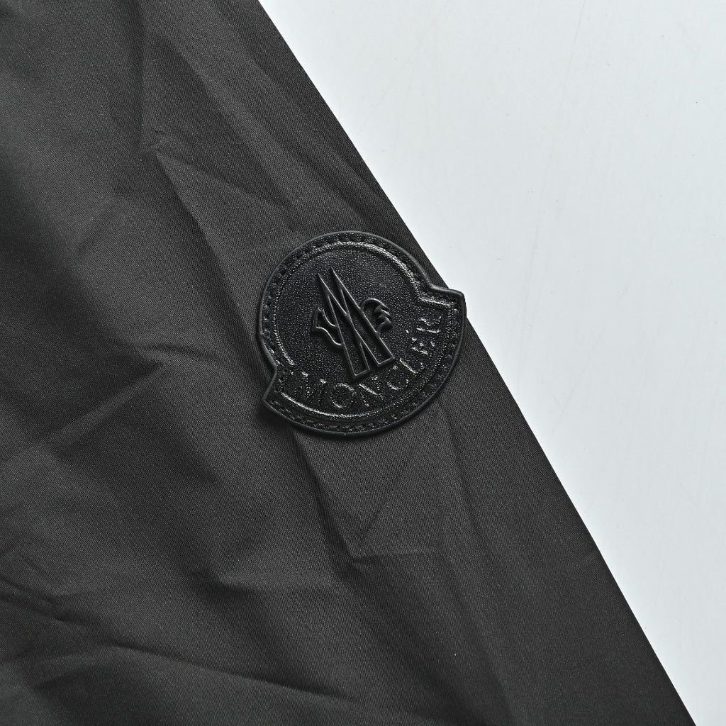 Moncler Black Lightweight Hooded Zip-Up Jacket