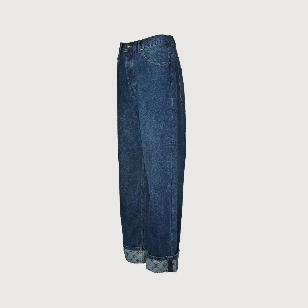 Louis Vuitton Blue Turn-Up Cuff Skate Jeans