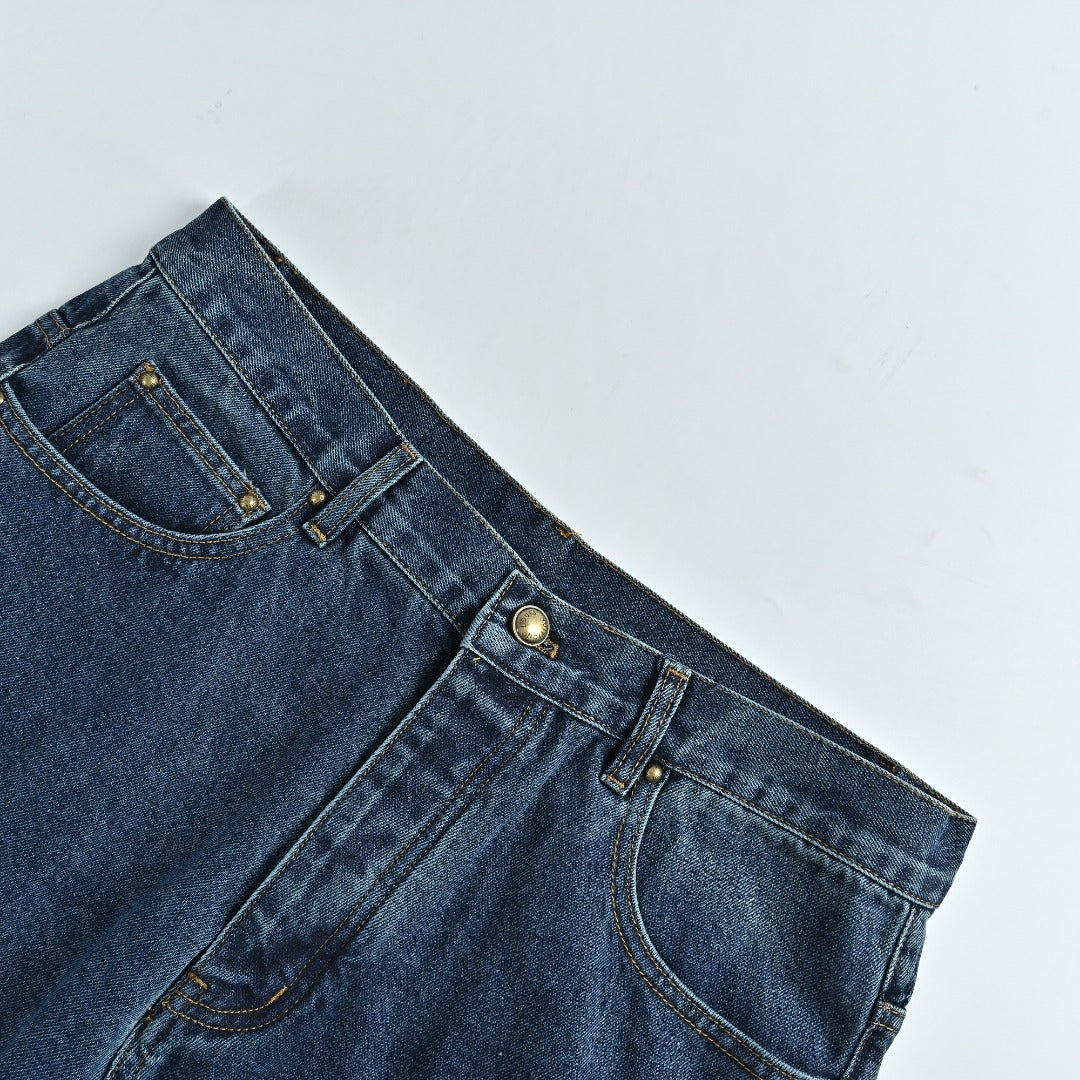 Louis Vuitton Blue Turn-Up Cuff Skate Jeans