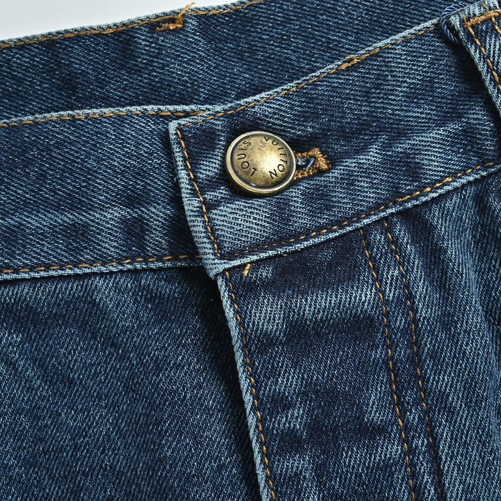Louis Vuitton Blue Turn-Up Cuff Skate Jeans