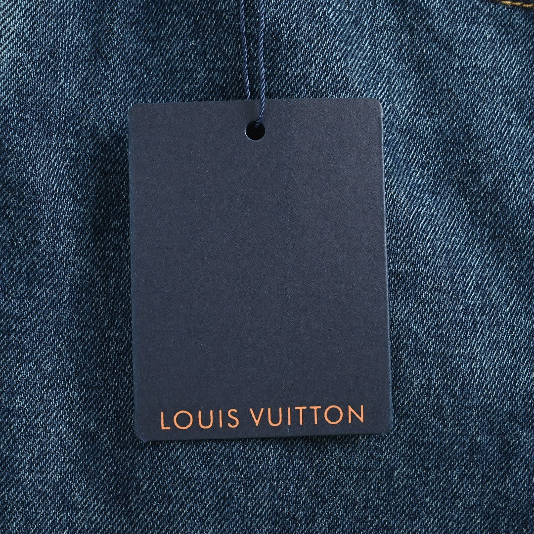 Louis Vuitton Blue Turn-Up Cuff Skate Jeans