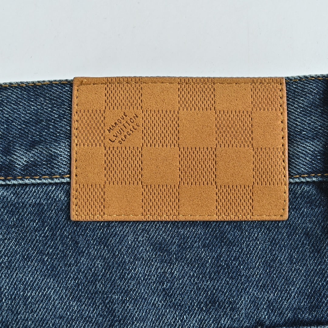 Louis Vuitton Blue Turn-Up Cuff Skate Jeans