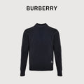 Burberry Dark Navy Equestrian Knight Hem Jacquard Crewneck Sweater