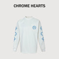 Chrome Hearts White & Blue Triple Cross Print Long-Sleeve T-Shirt