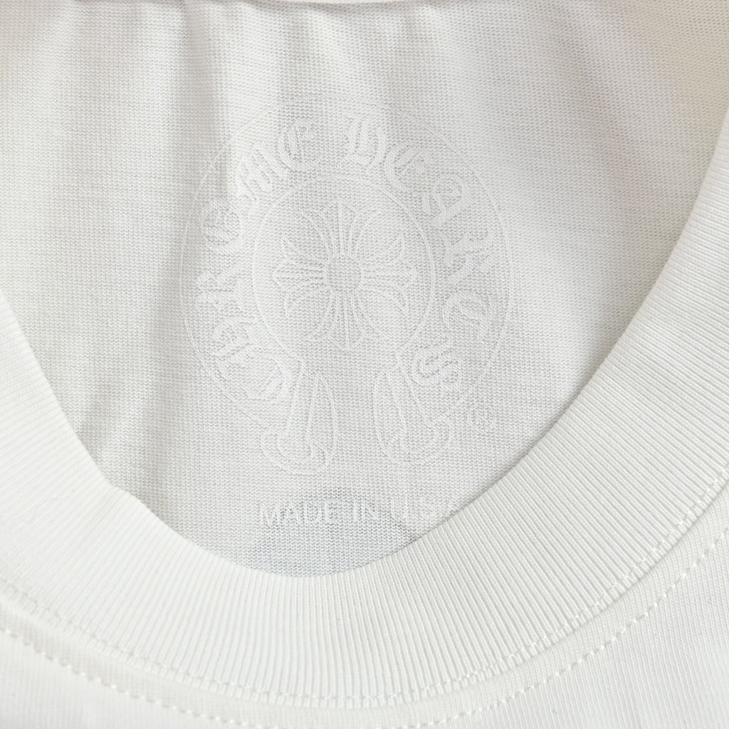 Chrome Hearts White & Blue Triple Cross Print Long-Sleeve T-Shirt