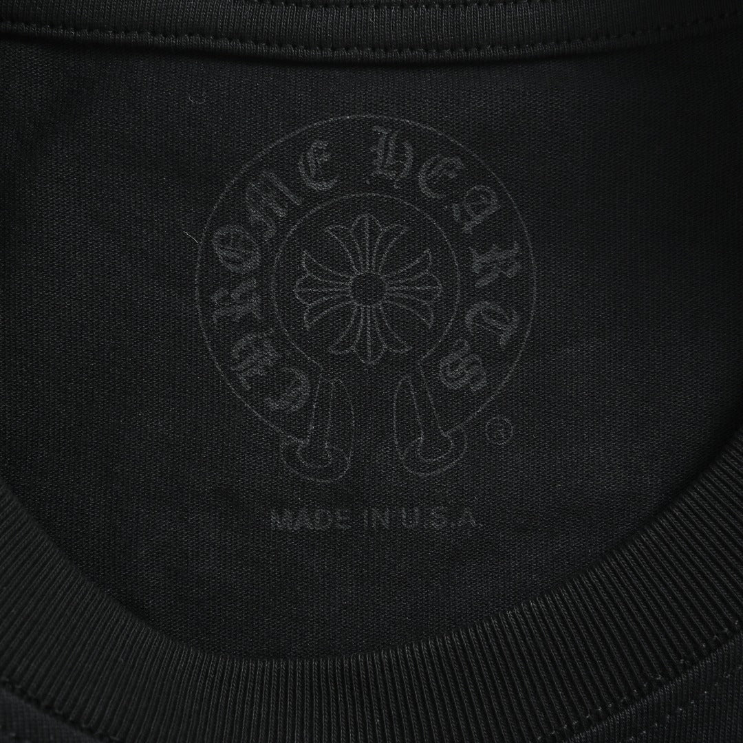 Chrome Hearts Black Dotted Cross Print Long-Sleeve T-Shirt