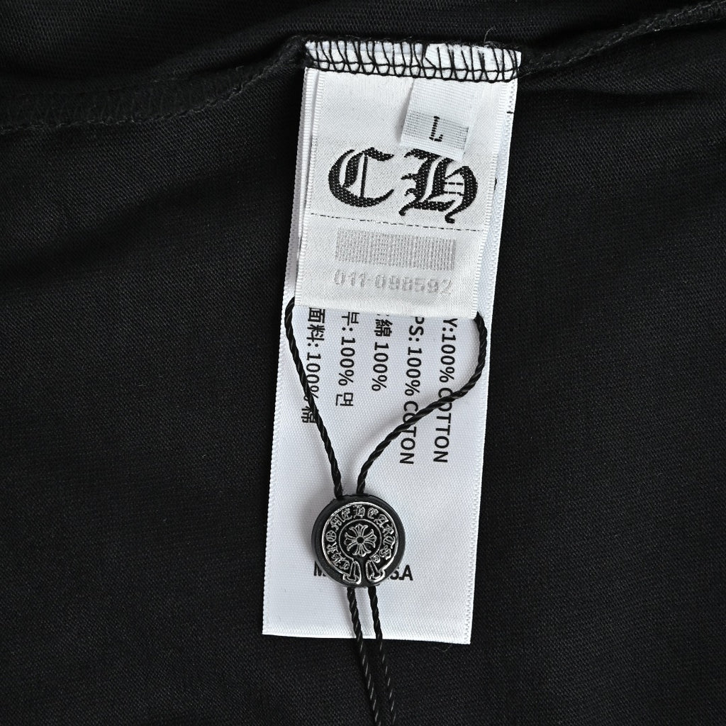Chrome Hearts Black Dotted Cross Print Long-Sleeve T-Shirt