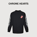 Chrome Hearts Black Red Tongue Print Long-Sleeve T-Shirt