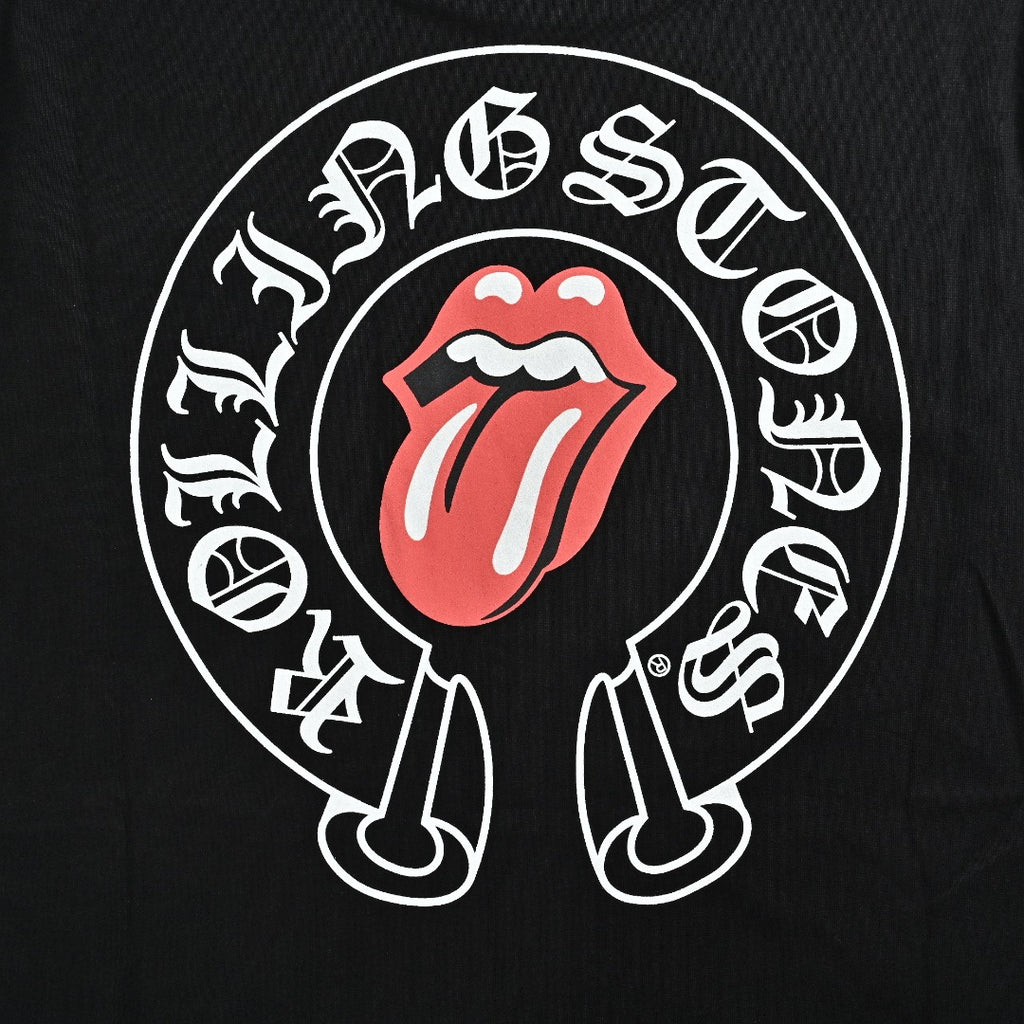 Chrome Hearts Black Red Tongue Print Long-Sleeve T-Shirt
