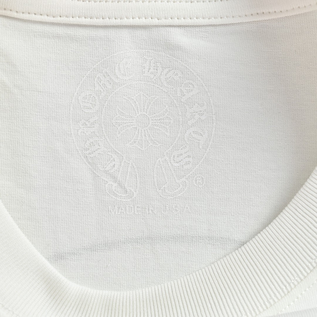 Chrome Hearts White Red Tongue Print Long-Sleeve T-Shirt