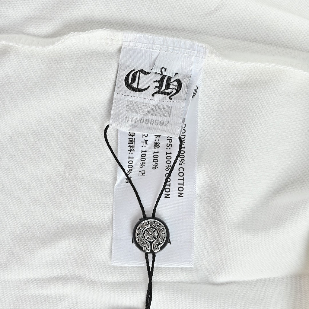 Chrome Hearts White Red Tongue Print Long-Sleeve T-Shirt