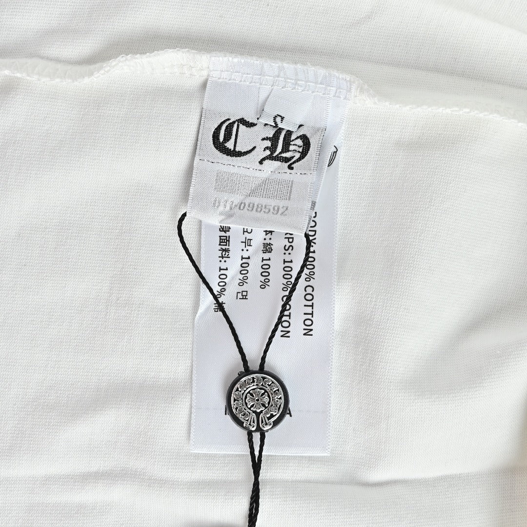 Chrome Hearts White Red Tongue Print Long-Sleeve T-Shirt