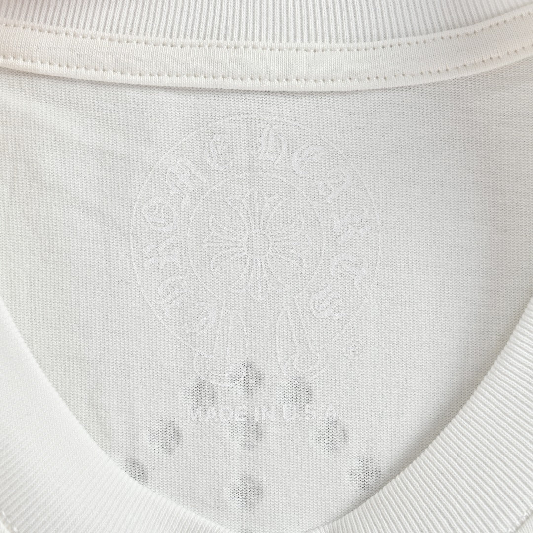 Chrome Hearts White Dotted Cross Print Long-Sleeve T-Shirt
