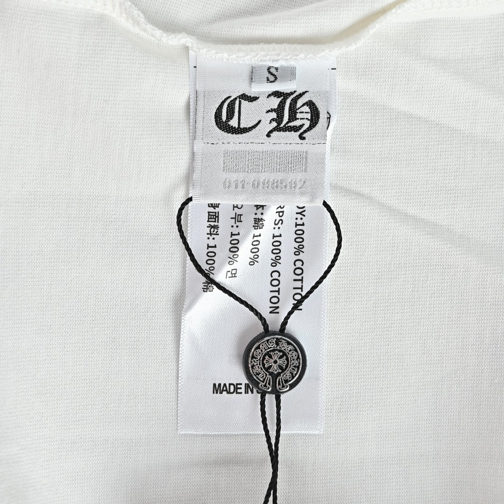 Chrome Hearts White Dotted Cross Print Long-Sleeve T-Shirt