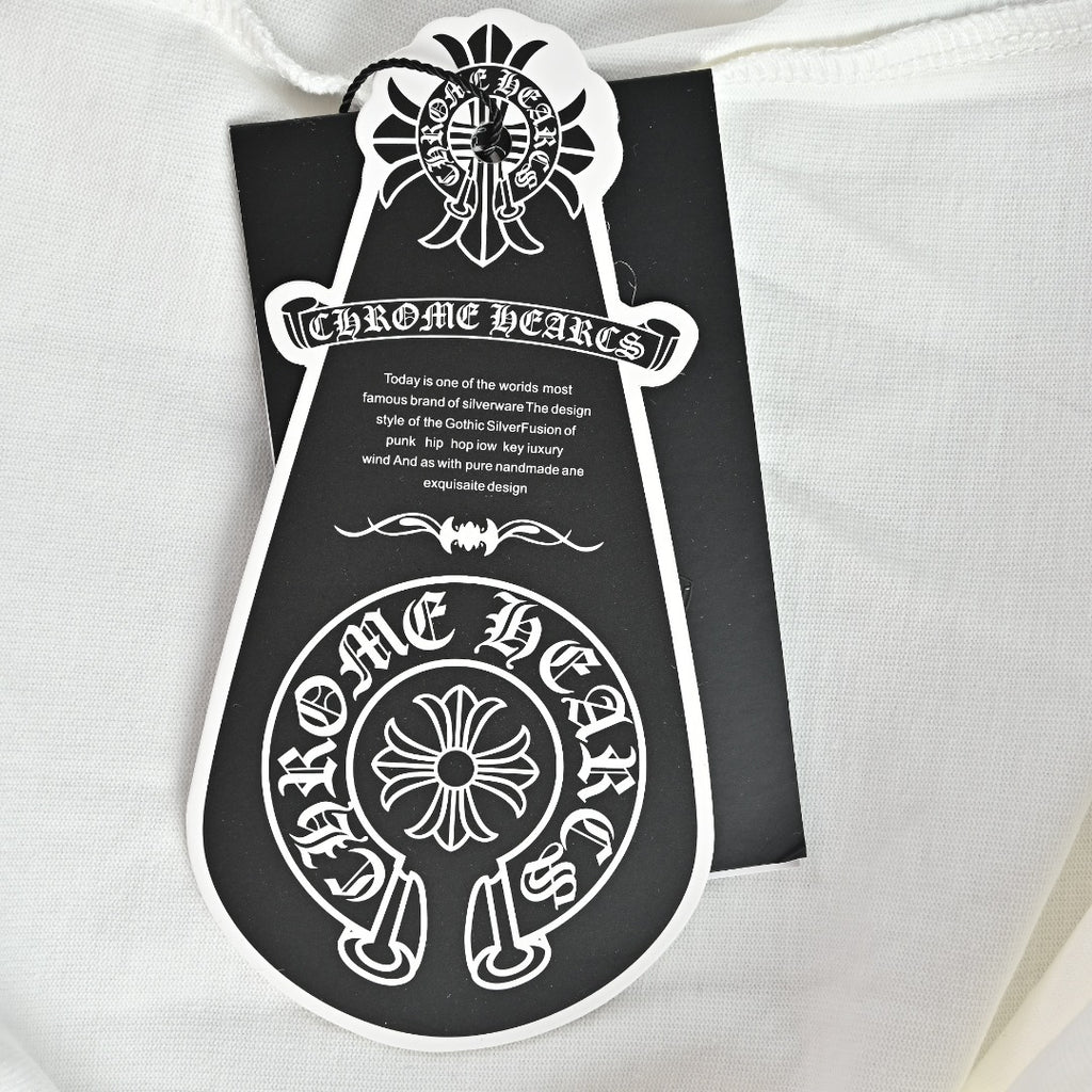 Chrome Hearts White Dotted Cross Print Long-Sleeve T-Shirt
