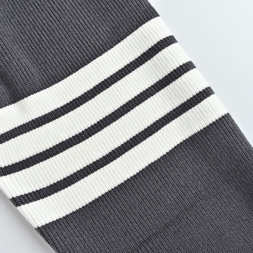 Thom Browne Colorblock Four-Bar Button-Front Cardigan