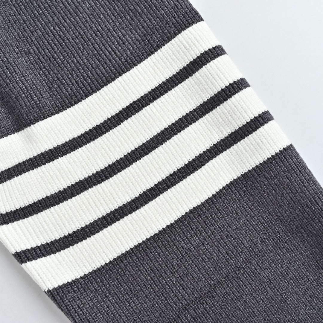 Thom Browne Colorblock Four-Bar Button-Front Cardigan